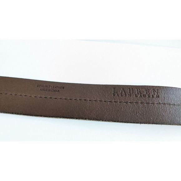 LRL Dark Brown Burgundy Genuine Leather Belt 36-40 In Lauren Ralph Lauren 38 In main image 10